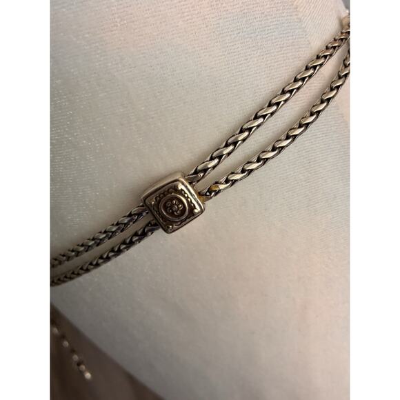 Vintage Brighton Silver Tone Metal Rope Belt Size M 34 Inches Adjustable main image 4